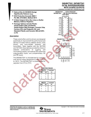 SN74BCT241NSR datasheet  